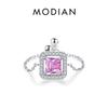 26 Style CZ Heart Flower Infinite Symbol Link Chain Ring 925 Sterling Silver Hearts Adjustable Rings For Women Jewelry