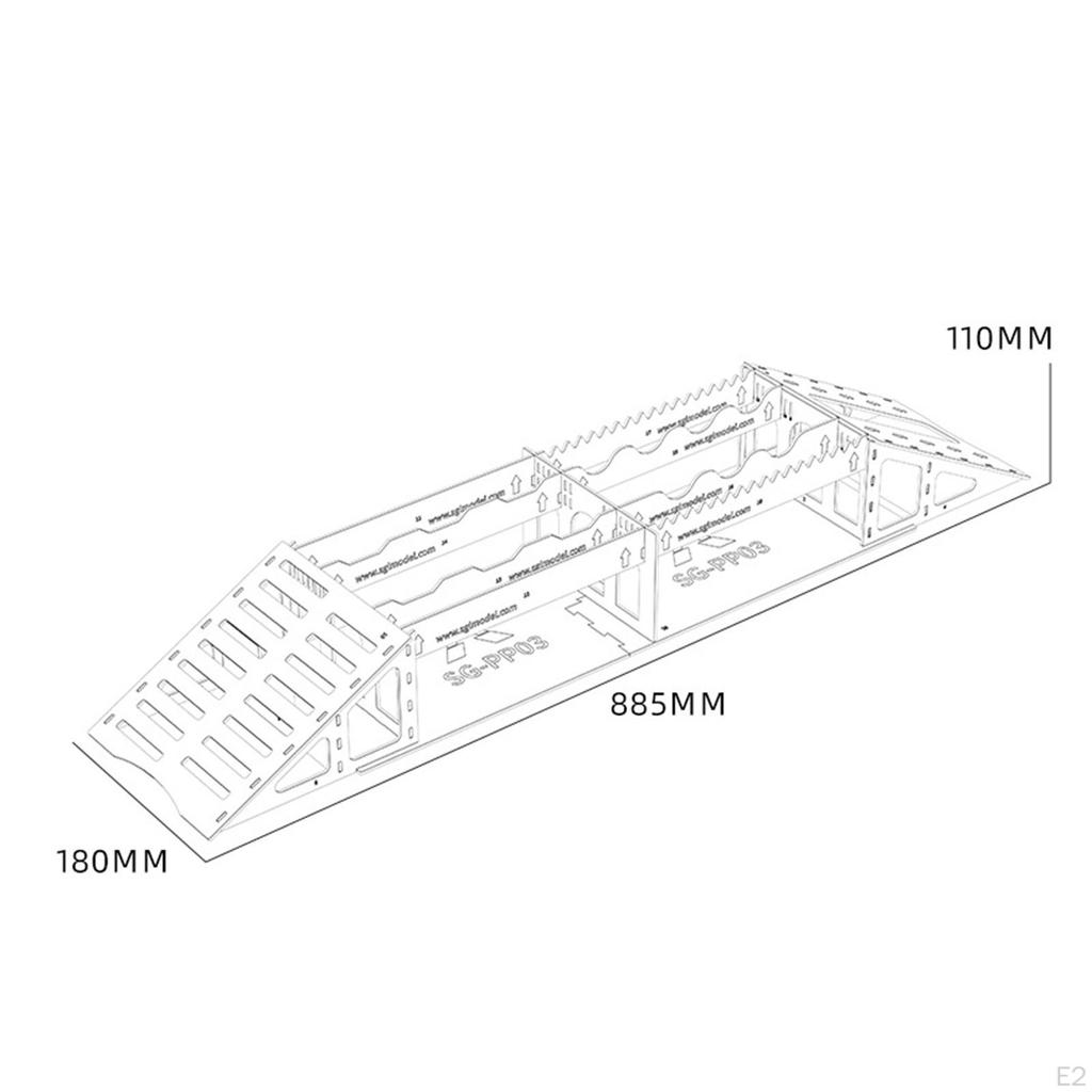 Mini RC kjøretøyrampe for utfordrende høyder