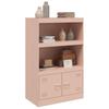 Sideboard Pink 67x39x107 Cm Steel