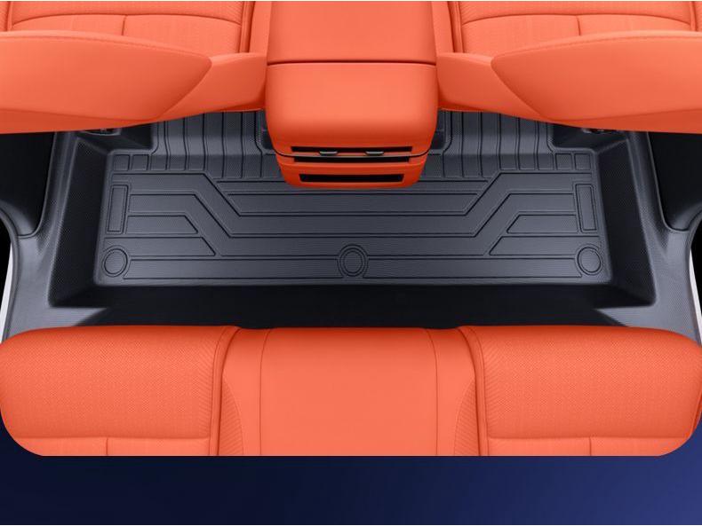 TPE Surround Titanium 7 Car Floor Mats with Leopard Print Door Sill - 2025 Edition