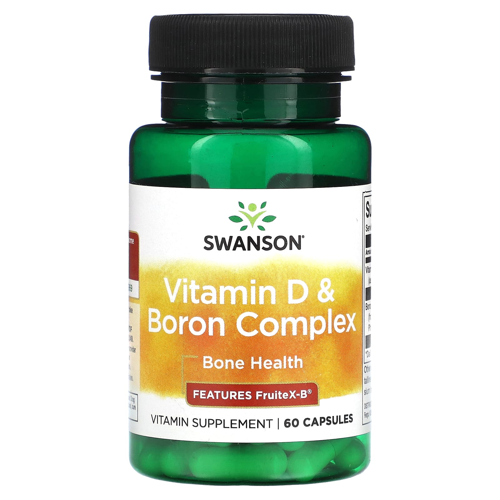 

Swanson, Vitamin D & Boron Complex, 60 Capsules