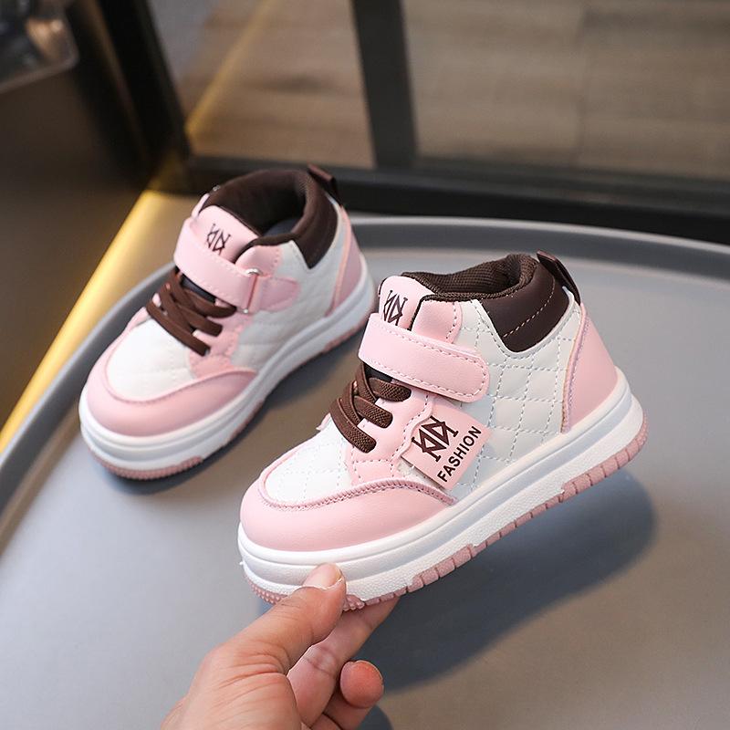 Spring Children's Korean-Style Comfortable Soft Bottom Skateboard Shoes High-Top Velcro Boys 'And Girls' Sneakers