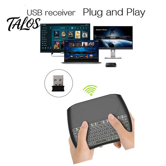 D8 Mini Barevná Podsvícená Bezdrátová Klávesnice Vzduchová Myš Touchpad pro Chytrý Televizor