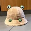 Fashion Autumn Winter Fisherman Hat Cute Soft Frog Hat Keep Warm Bucket Hats Outdoor