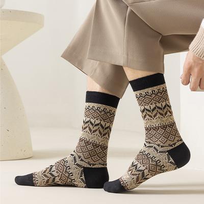 3 Pack Womens Cotton Socks Autumn and Winter Warm Socks Thick Knit Cabin Cozy Crew Soft Socks Gifts for Women Colorful Fashion