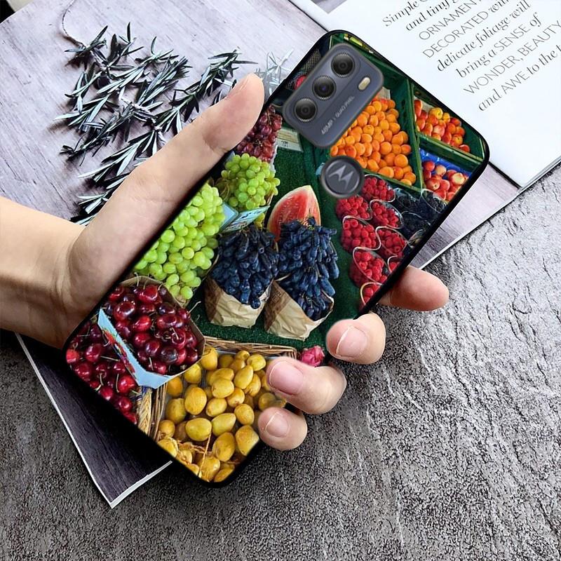Etui na telefon z owocami do Moto G84 G22 G32 G42 G52 G62 G53 G72 G60 G60S G24 G10 G20 G30 G13 G50 G 5G G Pure