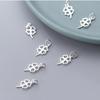 Hot Sale 925 Sterling Silver Hollow Four Leaf Clover Charm for Necklace Making Pendant