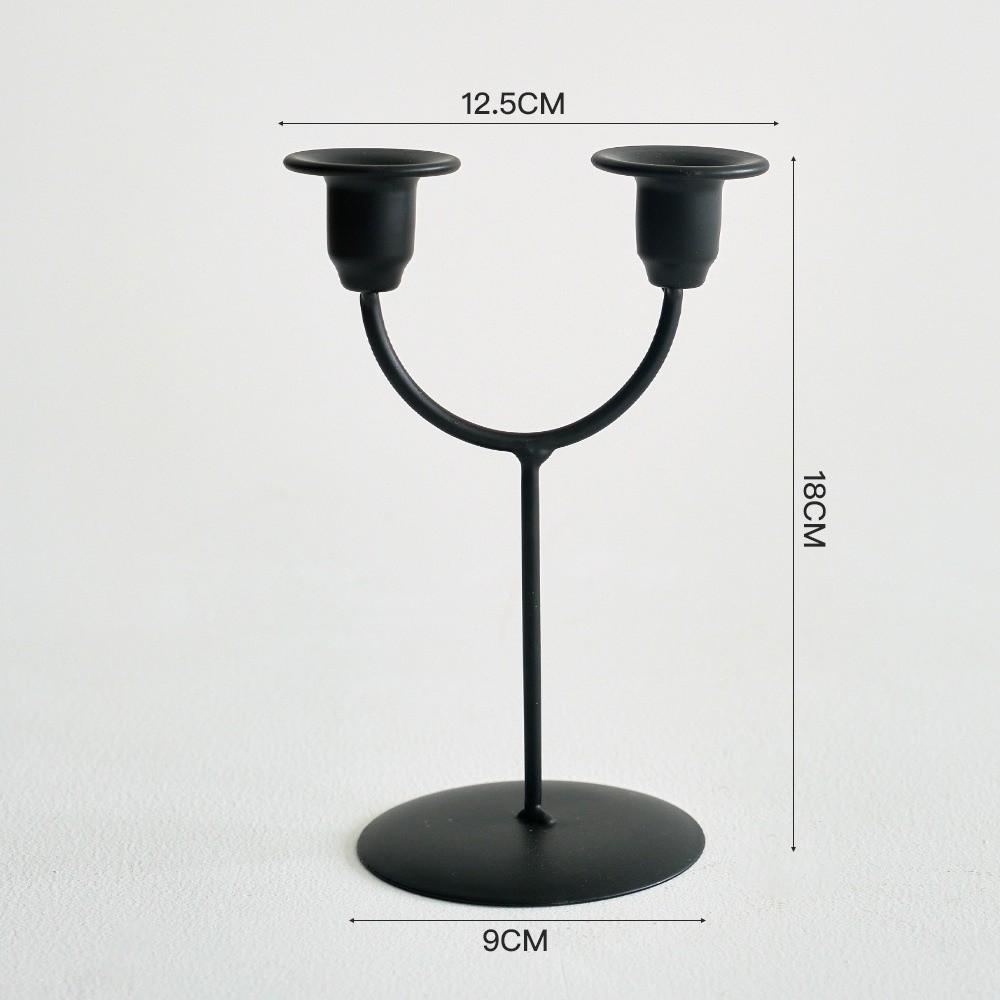 U-förmige Tischkerzenhalter Doppelkopf-Kerzenständer für Hochzeitsfeier