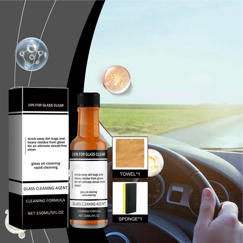 Limpiador de Película de Aceite para Vidrio de Coche 150ml Herramienta de Limpieza de Parabrisas Limpieza Profunda Instantánea Seguro Multifuncional Película de Aceite para Parabrisas de Coche
