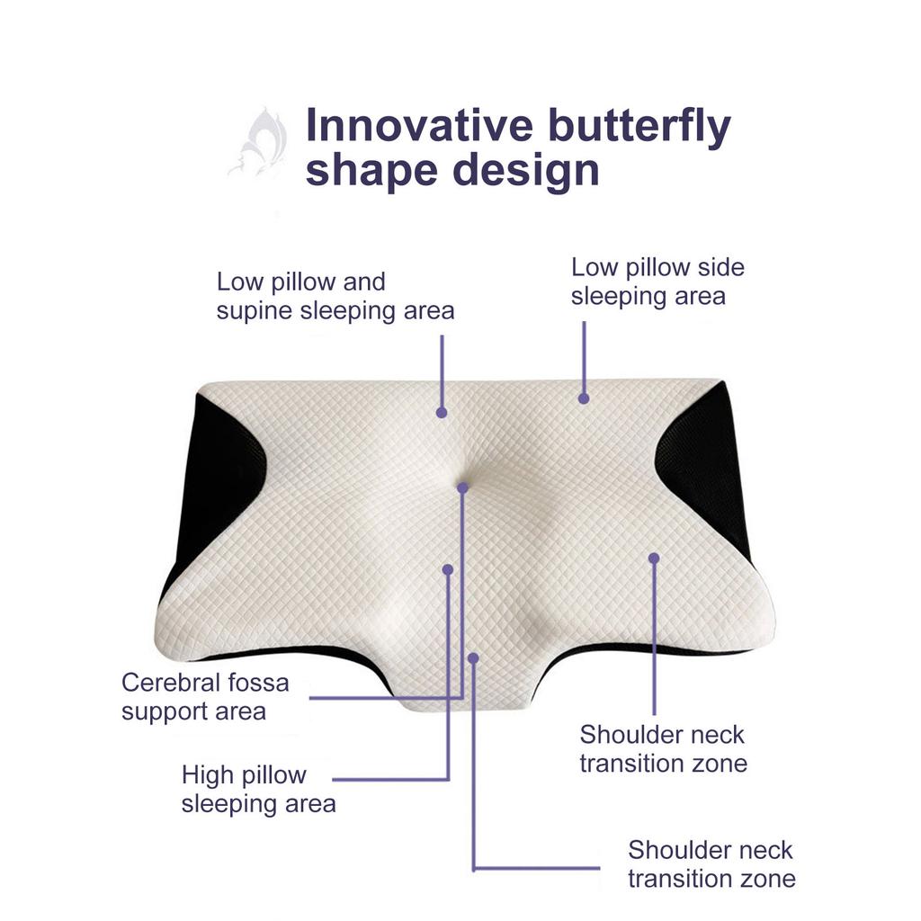 Comfortable Memory Foam Pillow, Ergonomically Designed Sleep Enhancing Cervical Support Pillow, Ideal For Female Side, Back And Stomach Sleepers