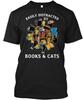 Premium Cat Book Tee T Shirt Made In the USA Size S To 5XL