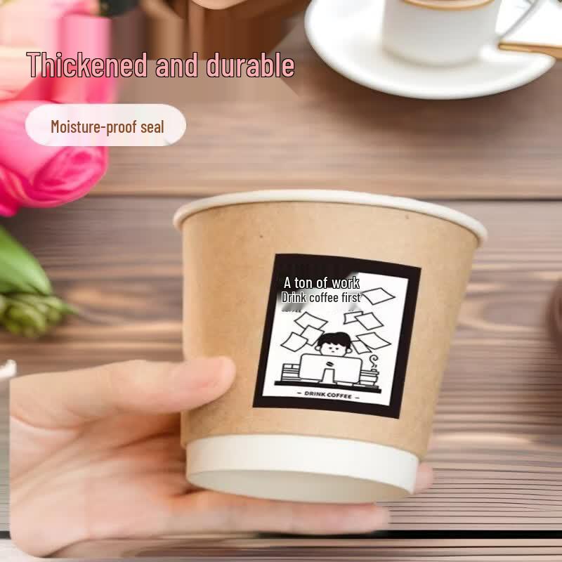 Yuzhou 8oz Double-Layer Disposable Coffee Cups