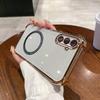 Case for Samsung Galaxy S26+,S25,A37 5G Clear Magnetic Casing Electroplated Lens Frame Phone Cover