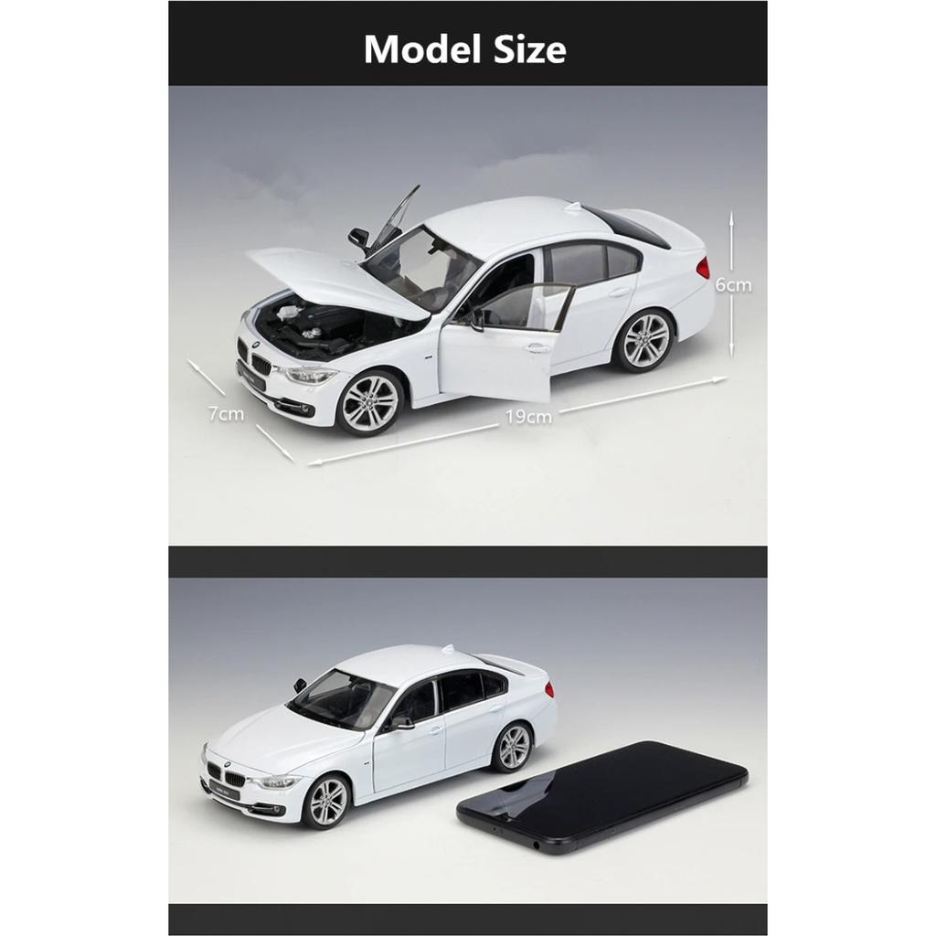 WELLY 1/24 BMW 335i Alloy Miniature Car Model Diecast Metal Scale Model Car Diecast Metal Static Collection Children Toy Car
