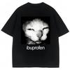 Vintage Funny Ibuprofen Cat Graphic T Shirts Humor Fashion Tshirt Casual Tshirt Clothing Harajuku Ins Yk Cheap Hot Clothes