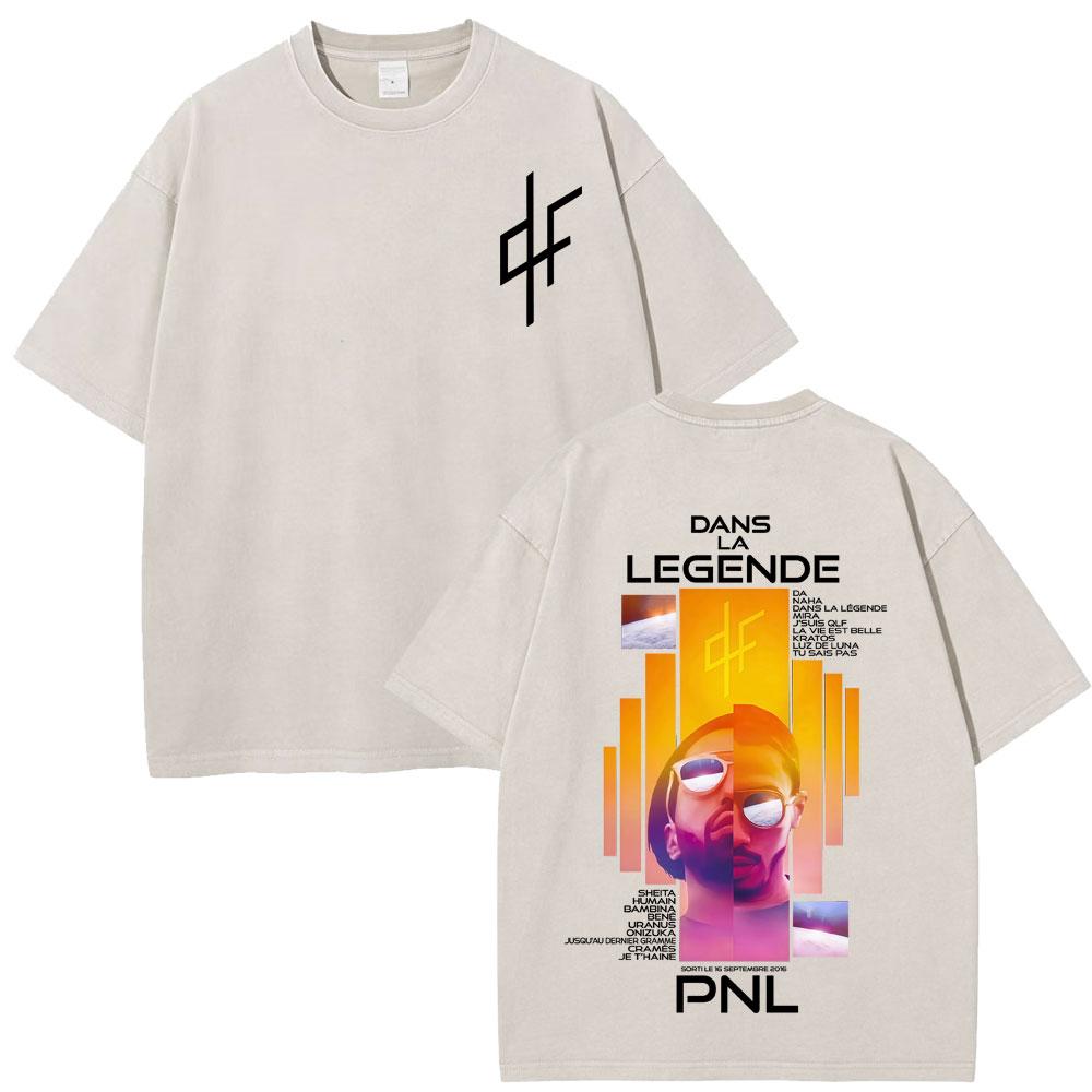 French Rapper Pnl Album Merch Graphic Tshirt Le Monde Chico Tshirt Unisex Unisex Fashion Hip Hop Oversized Vintage Washed Tshirts