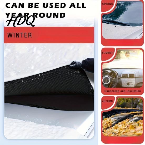 Vehicle Windshield Ice Protector Car Snow Cover Thickened Magnetic Half Cover with Cotton Shield