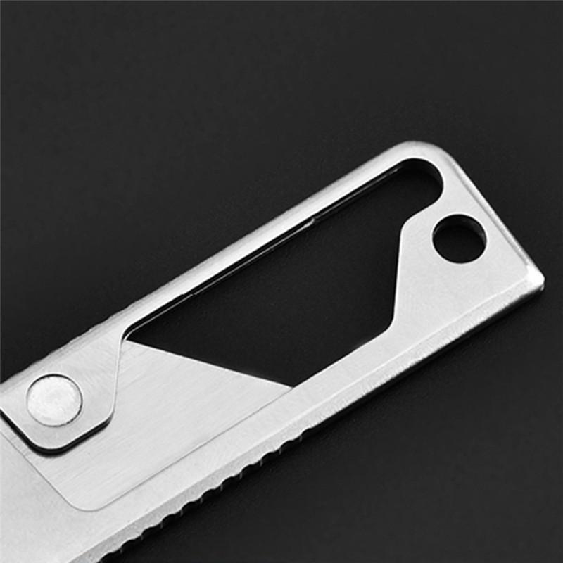 Portable Stainless Steel Mini Pocket Knife Unpacking Push Utility Cutter Outdoor Survival EDC Keychain Men Gift Durable Mulitool