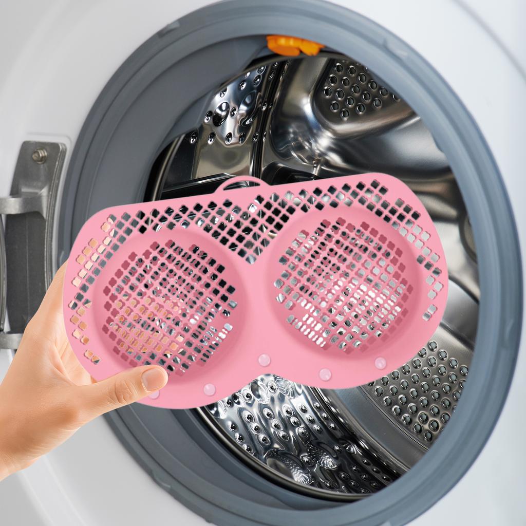 Bra Laundry Bag Lockable Zipper Underwear Washing Bag Reusable Silicone Bra Storage Bag Fits for 32A-38DD Cup