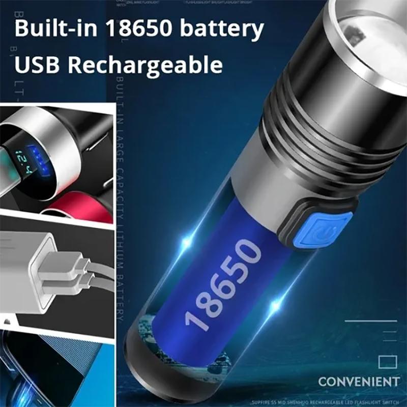 Lanterna UV 395nm Luz Negra Zoomable USB Recarregável Luz UV Lanterna Ultravioleta para Detector de Urina de Animal de Estimação Resina de Cura