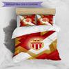 Monaco FC Printed 3PCS Bedding Set Breathable Duvet Cover with Pillowcases Decorative Bed Linen for Bedroom Home