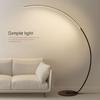 Minimalist Curved LED Floor Lamp for Living Room Art Showrooms