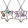 Handmade Vintage Six-Pointed Star Tree of Life Crystal Pendant Necklace N65