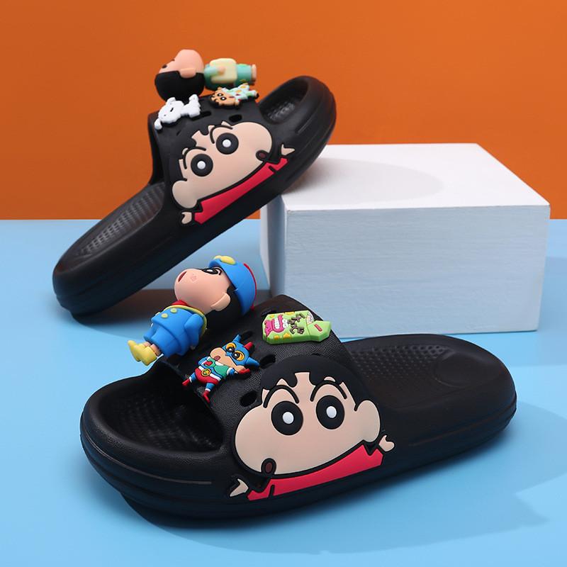 Adorable Shinchan Crayon Boys And Girls Slippers Trendy Summer Indoor Shoes Slide