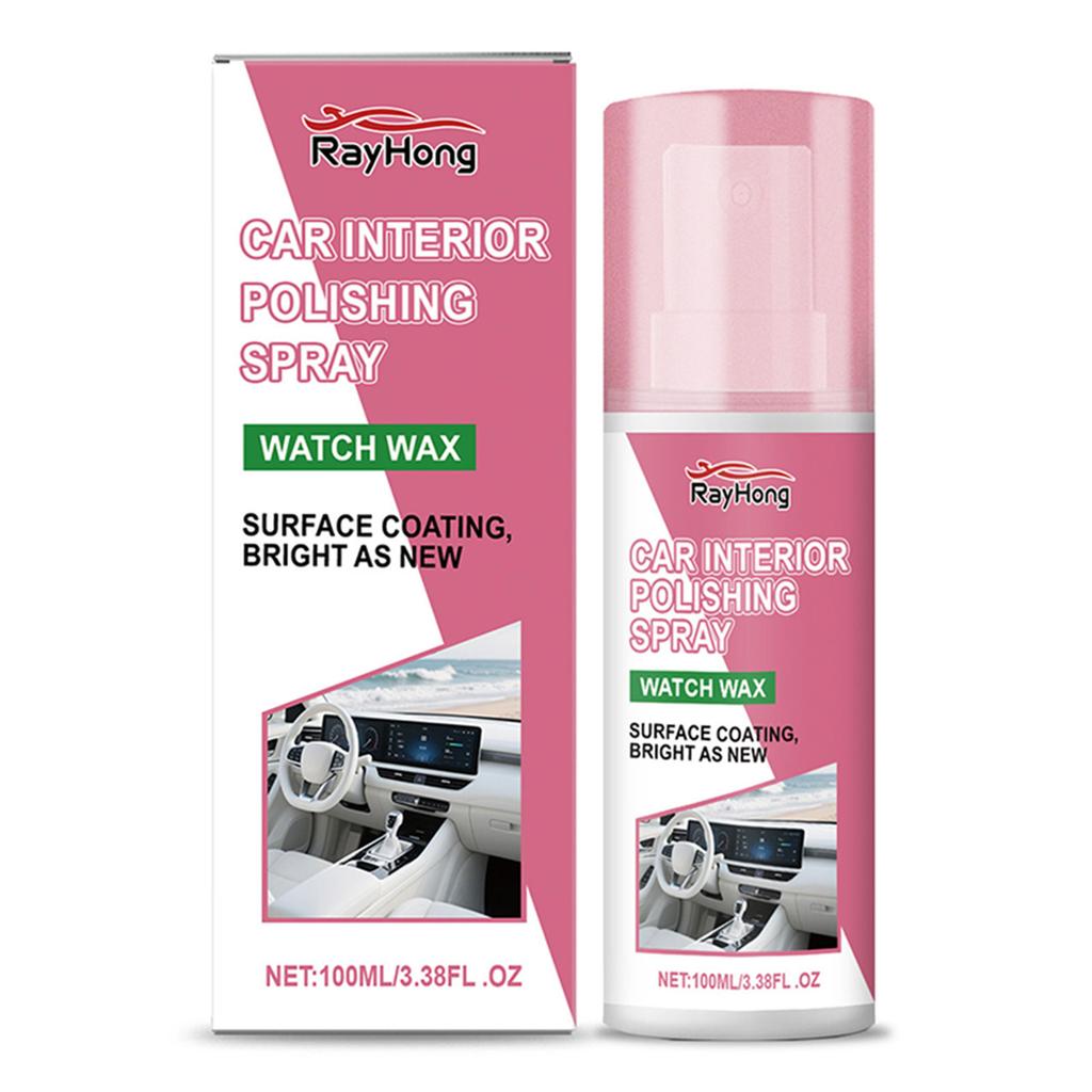 100ml Car Cleaning Polishing Cleaner For Cars Polishing Cleaner Car Interior Long-Lasting Gloss For Door Panels Car Seats
