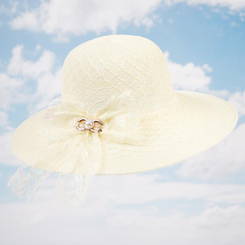 Sun Hat Women's Summer Sun Protection Hat Elegant and Comfortable Versatile Straw Hat Breathable Foldable Women's Summer Sun Protection Hat