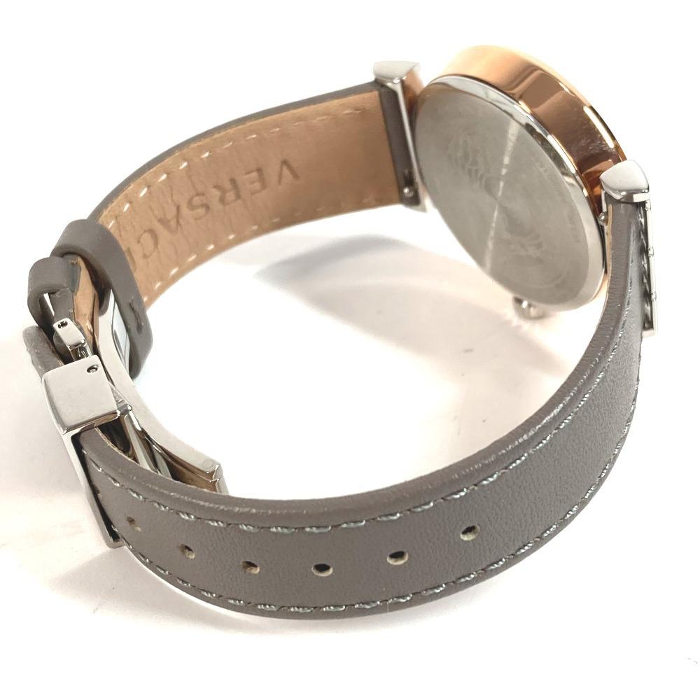 VERSACE VELW00922 medusa logo MEANDER Women's Wristwatch SS / Leather Gray Based