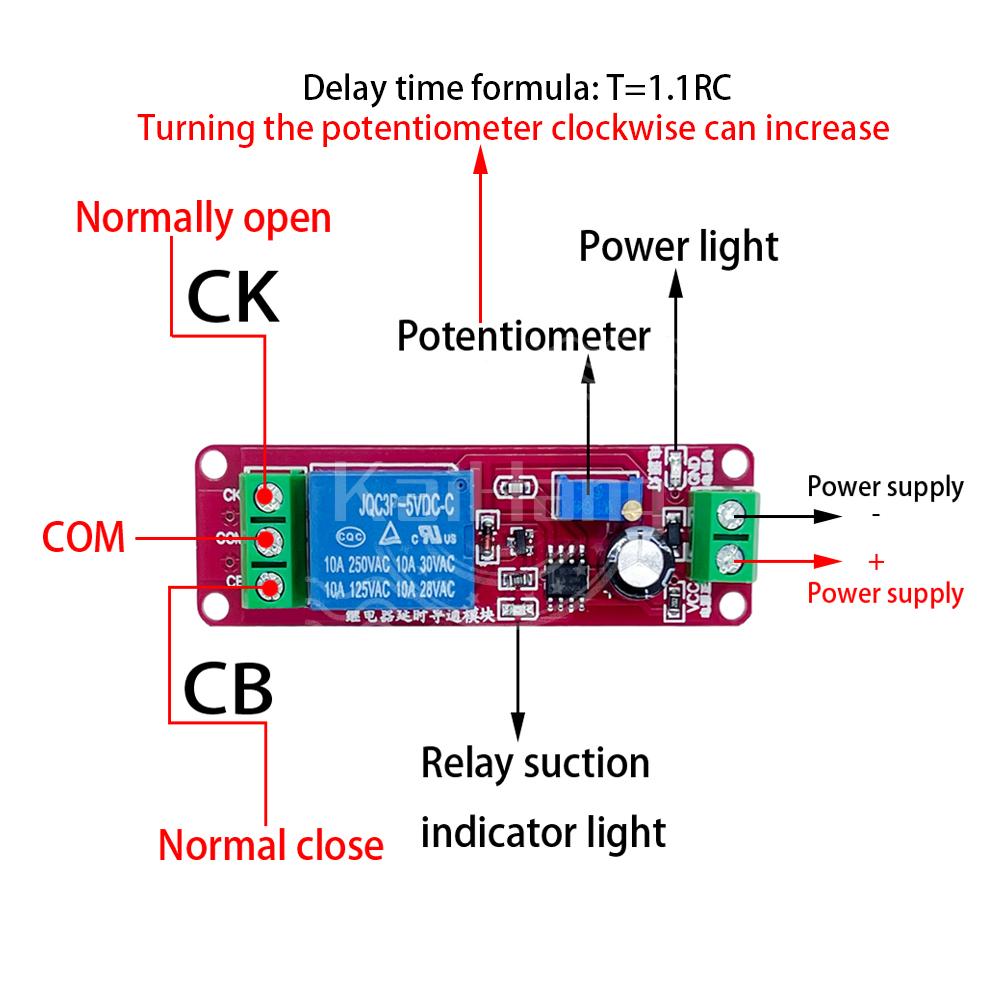 DC 5V 12V Time Delay Relay NE555 Time Relay Shield Timing Relay Timer Control Switch Car Relays Pulse Generation Duty Cycle