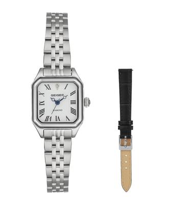 GEIGER Women's Octagon Diamond Metal Watch GE1260WS