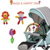 Cartoon Tier Baby Reise Spielbogen Kinderwagen Krippe Buggy Aktivitätsbügel Tier Plüschtier