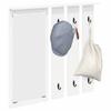 Wall Mounted Coat Rack with Shelf White 84 X 10 X 80 Cm