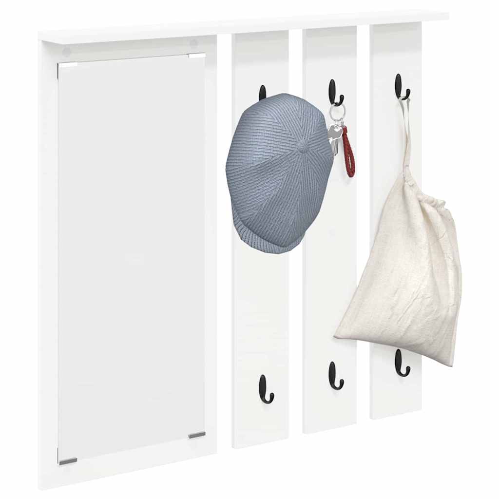 Wandgarderobe mit Ablage Weiß 84 x 10 x 80 cm