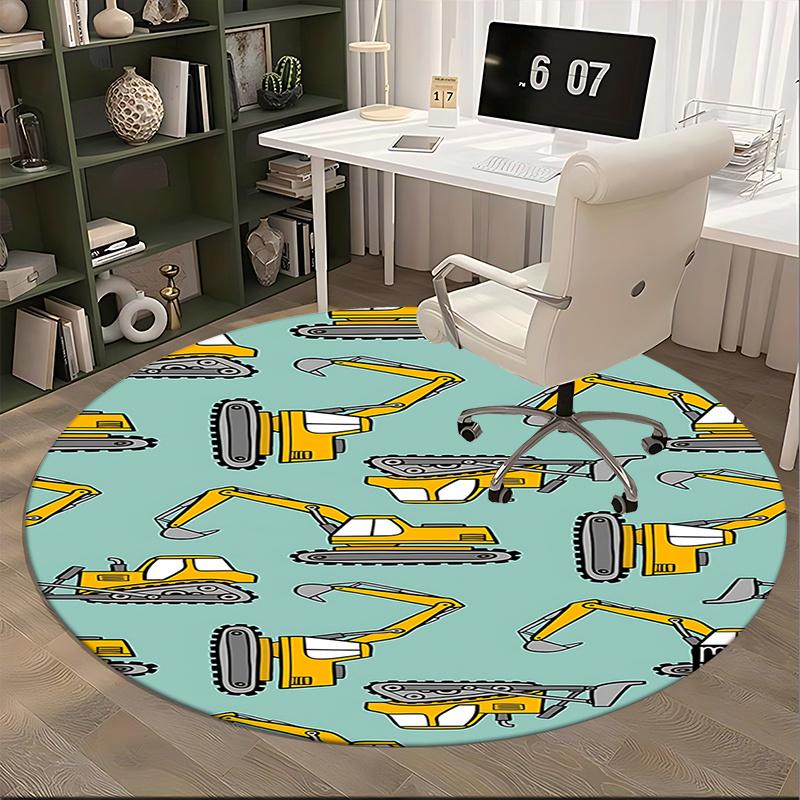 Construction Equipment Office Carpet Chair Mats, Home Decor, Sofa Rug, Office Carpet Suitable for Bedroom, Living Room, Various Rooms"1118116a