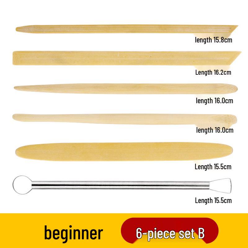 6-Piece Beginner Sculpture Tool Set for Fine Carving and Polymer Clay Art