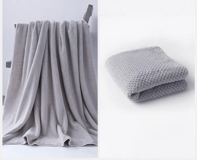 

Комплект полотенец для ванной 2 в 1, 2 банных полотенца и полотенца, быстросохнущие, легкие, мягкие, хлопковые полотенца с высокой степенью впитываемости воды серый