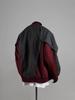 European & American Streetwear Color Block Patchwork PU Leather Baseball Jacket