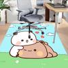 1PC Panda Love Anti-slip carpet, suitable for Office, bedroomand playrooms. It can also be used as a sofa footrest cover-R25