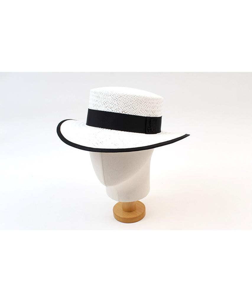 Taping White Long Panama Hat