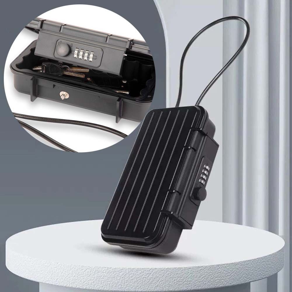 Storage Phone Lock Box 4-digit Password Security Lock Box Portable Beach Safe Box  Home Dorm Car