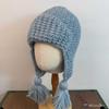 Korean Ins Style Cute Tassel Braid Thick Knit Hat Ear Protection Autumn Winter For Women