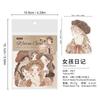 30Pcs Sweet Girl Theme Stickers PET Transparent Material Dreamy Colors Scrapbook Background Decor