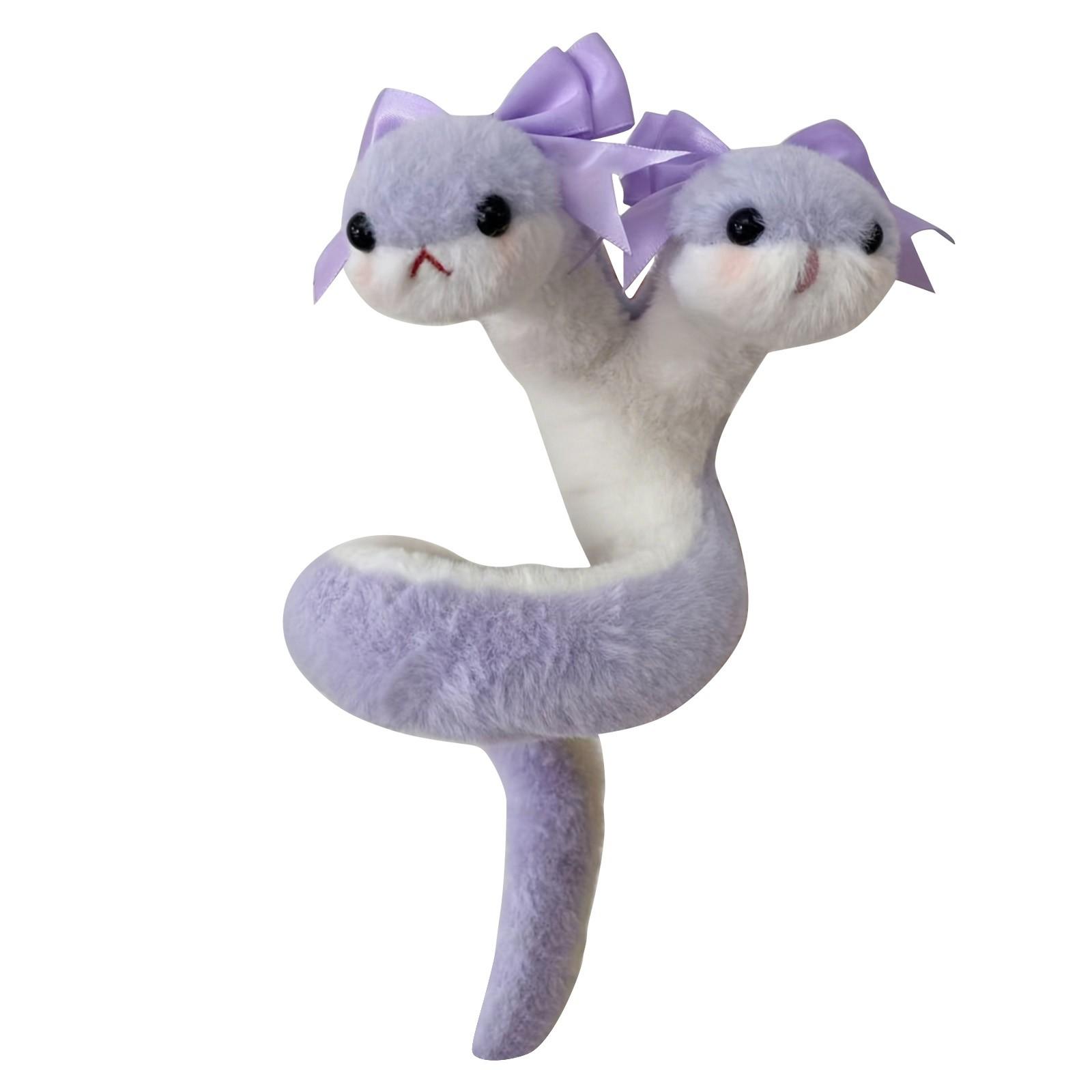 

Cute And Creative Two-Headed Snake Plush Toy, Add More Color To Your Life One Size фиолетовый