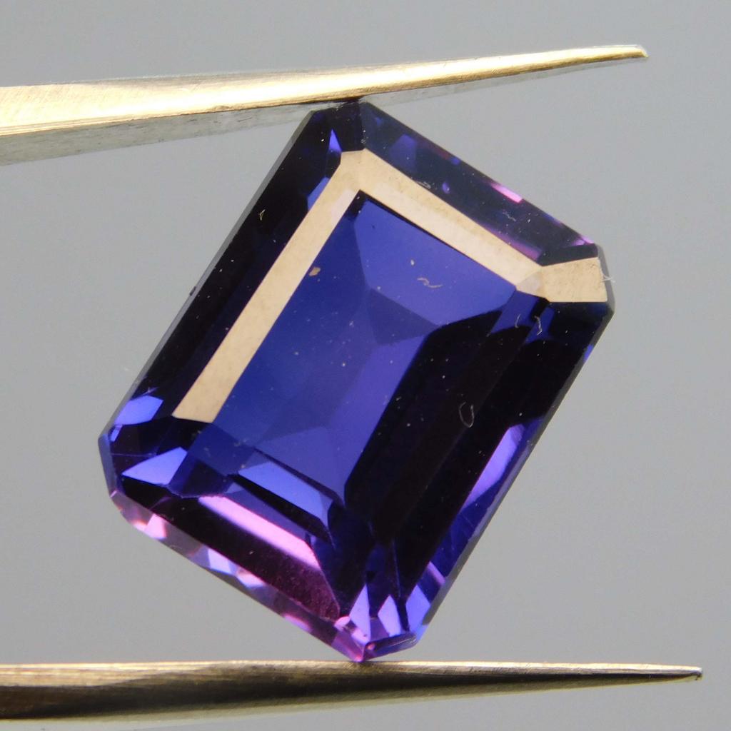 Natural Purple Tanzanite Loose Gemstone 10 Ct Emerald Cut for Jewelry Making and Gem Collections