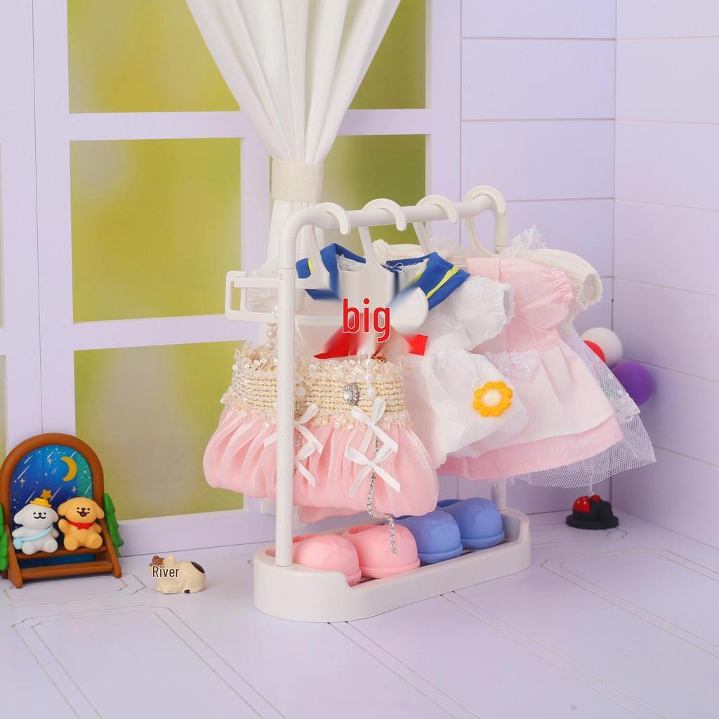 Cotton Clothes Hanger for BJD Dolls, 10/15/20cm Display Rack for Doll Garments
