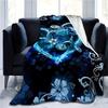 1pc Sea Turtle Print Flannel Blanket, Soft Cozy Throw Blanket Nap Blanket For Travel Sofa Bed Office Home