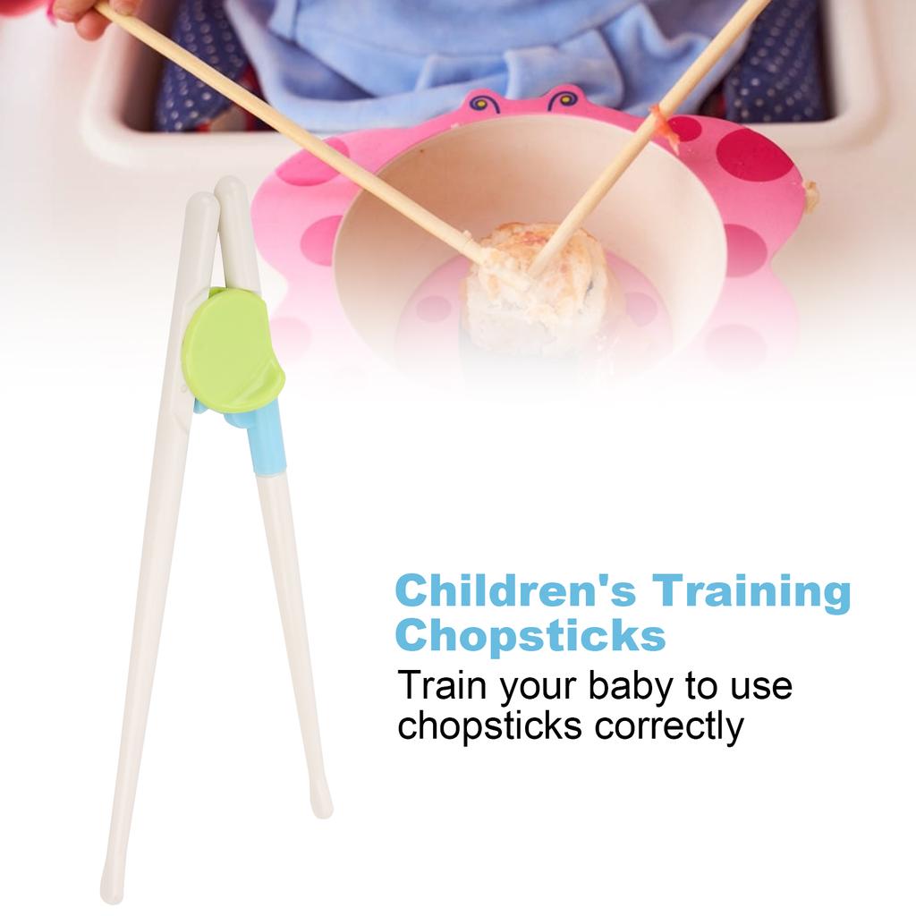 1 Pair Children s Training Chopsticks Flat Rounded Head Reusable Learning Chopstick Helper